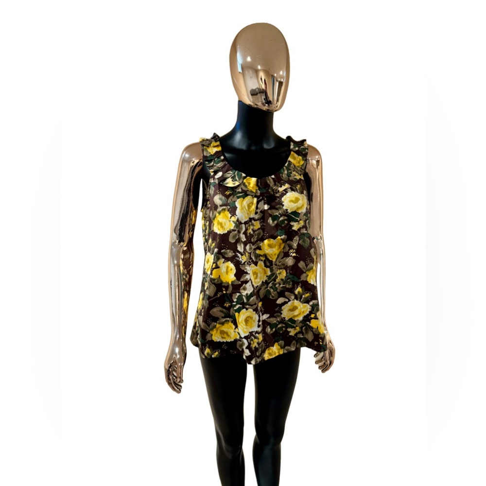 ANA TAYLOR LOFT | Floral Silk Tank Top